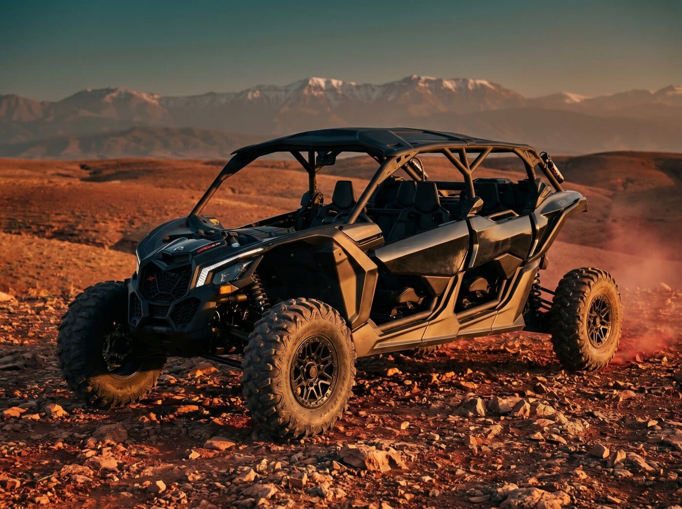 Buggy 4 places Can-Am Maverick X3 Max dans le désert d’Agafay
