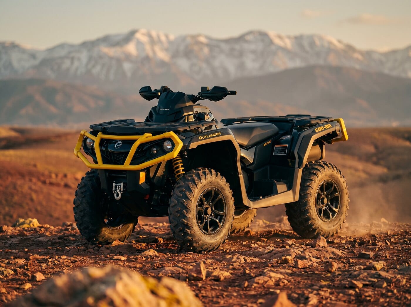 Quad Can-Am Outlander 850 dans le désert d’Agafay, près de Marrakech